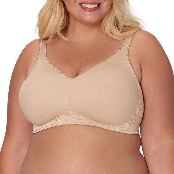 NEW Playtex Womens 18 Hour Back & Side Smoothing Wireless Bra Nude Brown 40DDD - Picture 1 of 7